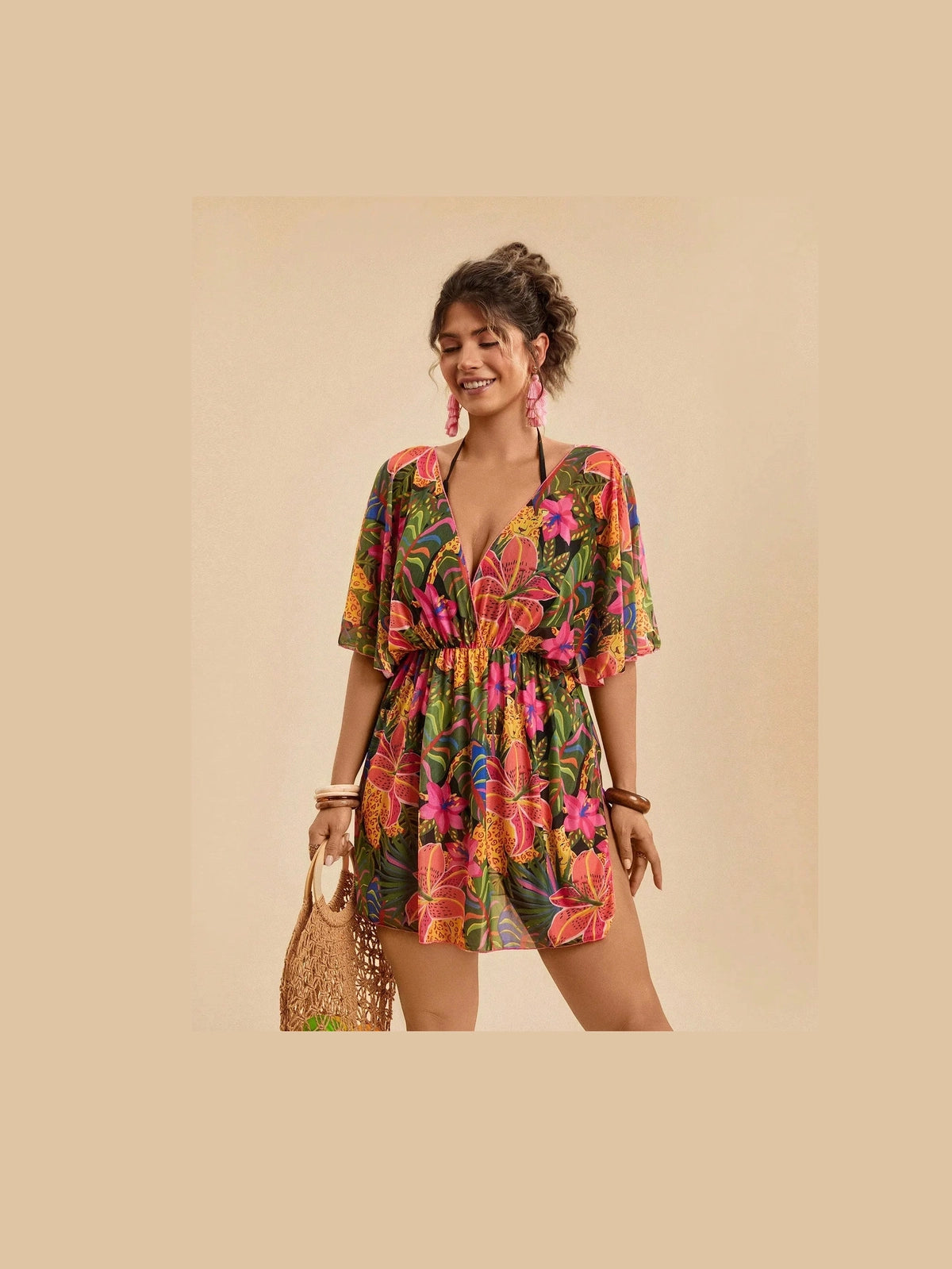 Saída de Praia Plus Size Flora