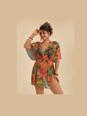 Saída de Praia Plus Size Flora