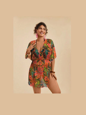Saída de Praia Plus Size Flora