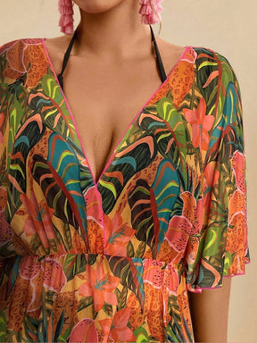 Saída de Praia Plus Size Flora