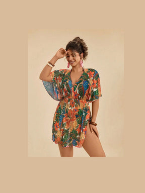 Saída de Praia Plus Size Flora