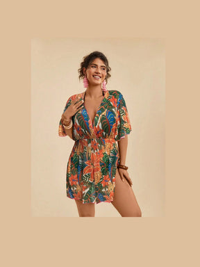 Saída de Praia Plus Size Flora