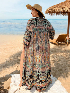 Saída de Praia Plus Size Girassol