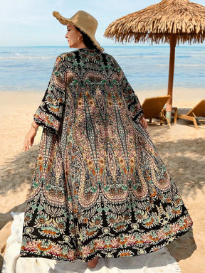 Saída de Praia Plus Size Girassol