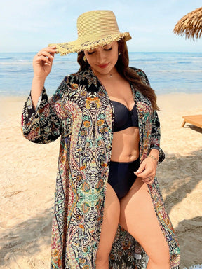 Saída de Praia Plus Size Girassol