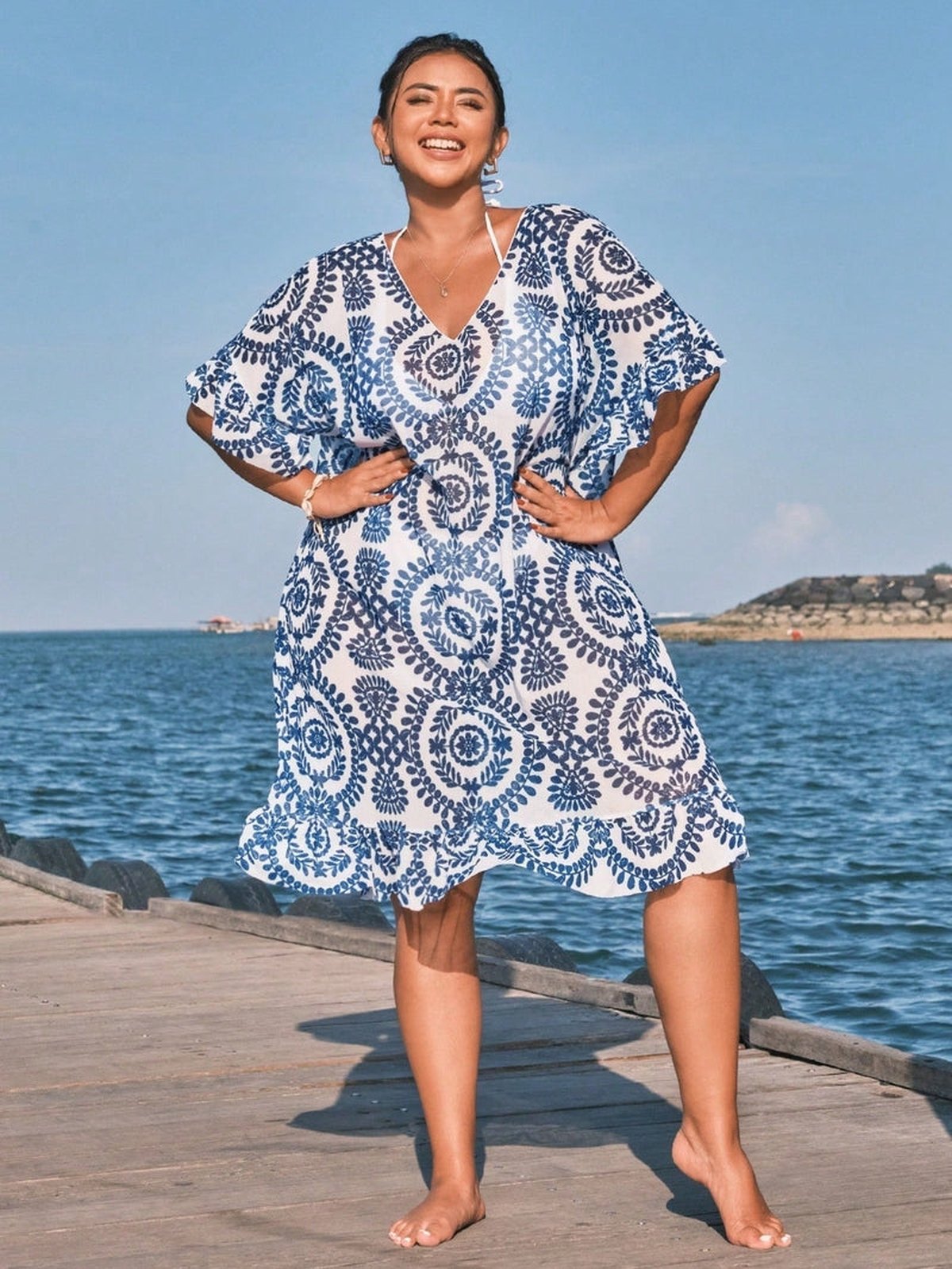 Saída de Praia Plus Size Rozane